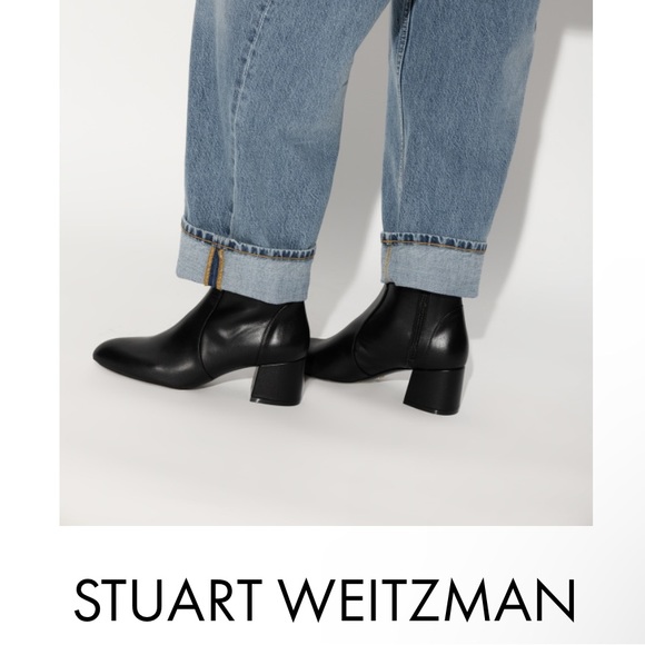 STUART WEITZMAN
'FLAREBLOCK' HEELED ANKLE BOOTS
$609.00 black soft Leather 8.5 - Picture 9 of 14